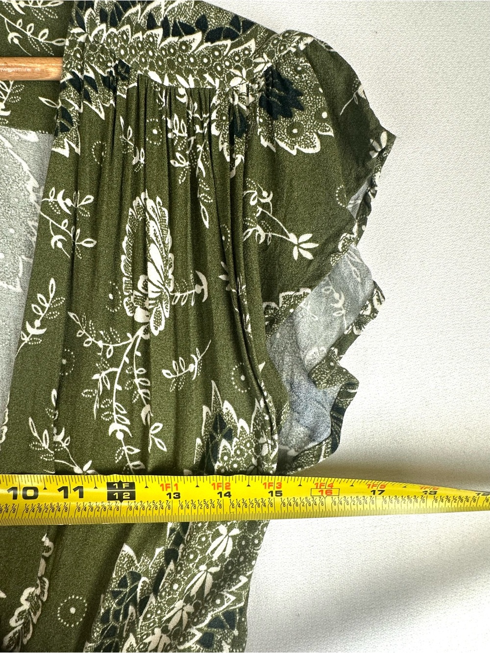 Reformation Dark Green Paisley Tie-Front Maxi Dress - Picture 10 of 11